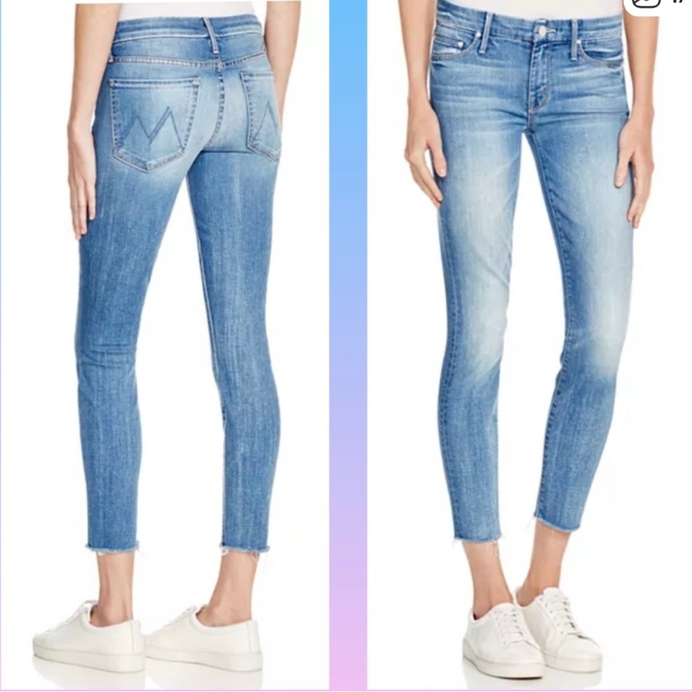 MOTHER Light Blue Skinny Crop Jeans